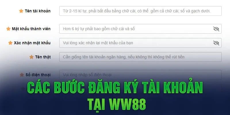 Các bước thực hiện đăng ký WW88 an toàn dành cho người mới